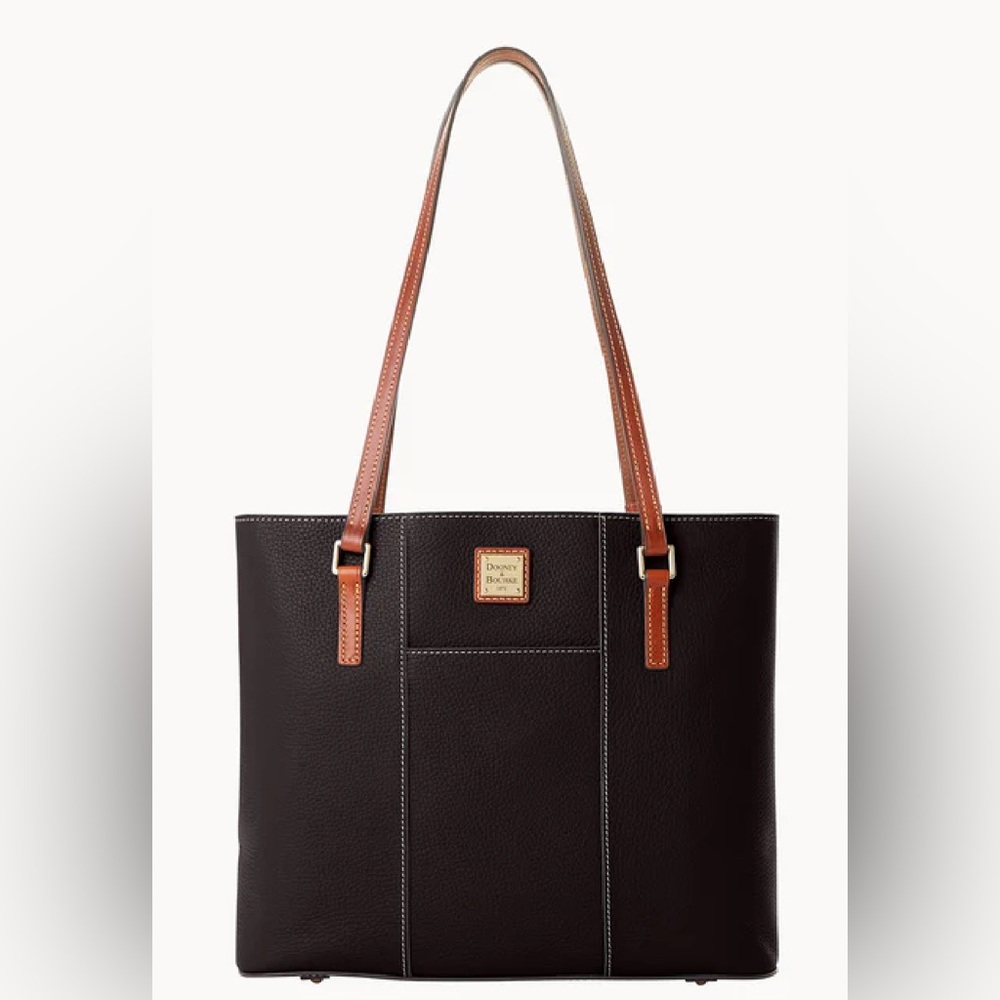 Dooney & Bourke Black Pebbled Textured Leather Bag, Lexington.